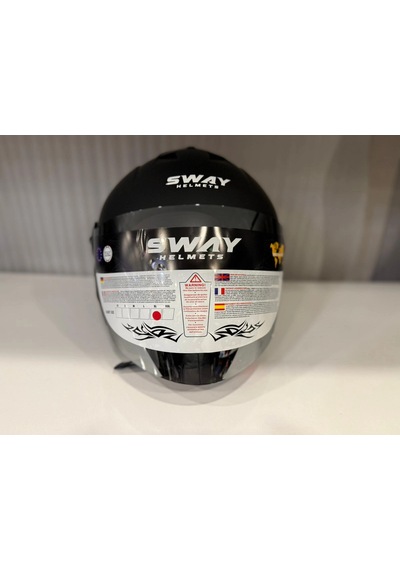 Kask Sway Sw 715 Matt Black Aynalı Vizör Mat Siyah