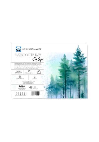Schoellershammer Da Capo Cold Press Ciltli Suluboya Defteri 300 Gr A5 20 Yaprak