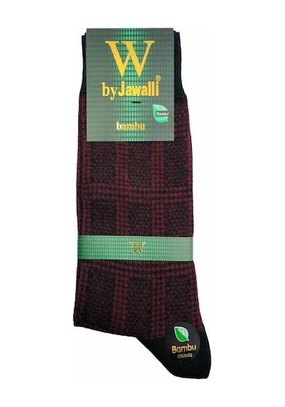 By Jawalli Desenli Bambu Erkek Çorabı-Çok Renkli