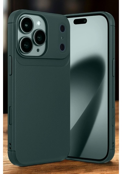 Apple Uyumlu iPhone 17 Pro Kılıf Kamera Korumalı Darbe Emici Karbon Fiber Desenli Kapak