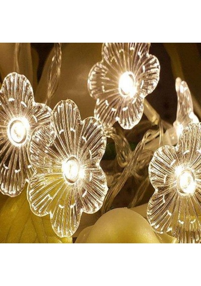 Buffer Çiçek Desenli Usb Led Işık 20 Led Li Dekoratif Ortam Aydınlatması Renkli