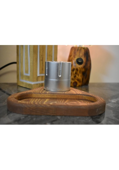 Alüminyum Revolver & Ahşap Tasarım Kalemlik Platın Grey & Kahve