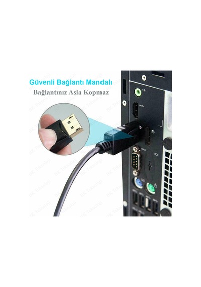Yüksek Kalite 4k Displayport Erkek-erkek Görüntü Kablosu - 1.8 M.