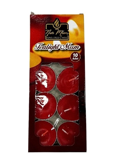 Tea Light Mum 10'lu 10 Gr Kokusuz Renkli
