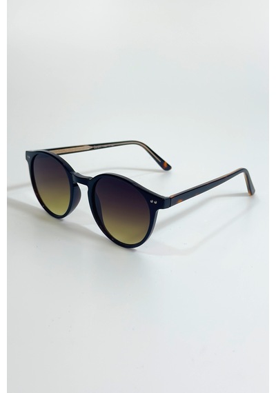 Unisex Polarize Yuvarlak Güneş Gözlüğü Kahverengi Uv400 Korumalı
