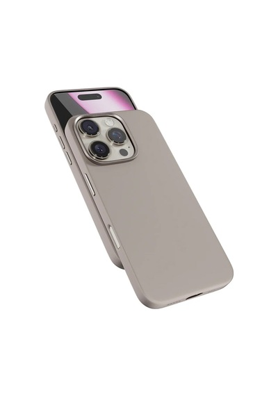 Epico Apple Uyumlu iPhone 16 Pro Max Mag+ Silikon Kılıf Titaniumium Beige Titanyum Gri