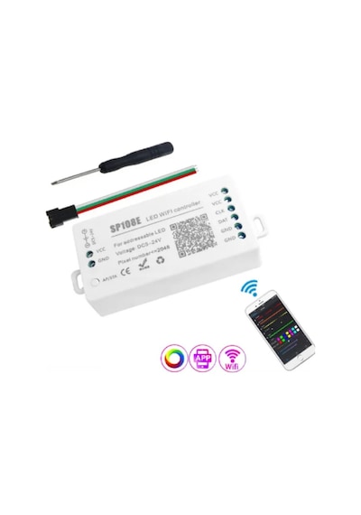 Sp108e Adreslenebilir Ws2811-ws2812 Şerit Led Pixel Argb Wifi Kontrol Cihazı 5-24v