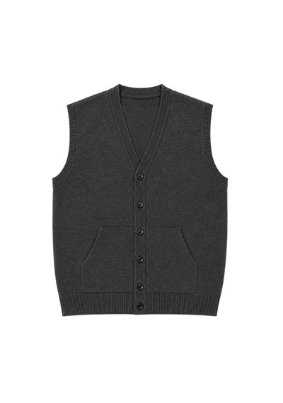 Battalmoda Erkek Büyük Beden Antrasit Cepli Triko Yelek 3xl-4xl-5xl-6xl