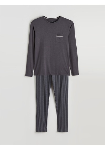 Lc Waikiki Lc Waıkıkı Gri Standart Kalıp Erkek Pijama Takımı