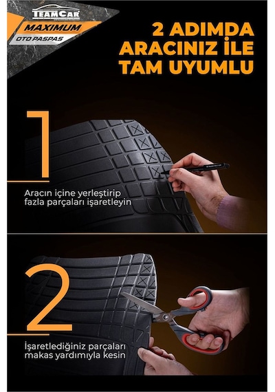 Isuzu D-max İle Uyumlu 4d Havuzlu Kutulu Maximum Paspas Siyah