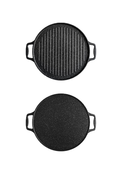 Acar Diamante Döküm Çift Taraflı Izgara - Gözleme Tavası - 34 Cm