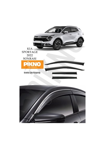 Kia Sportage 2022 Ve Sonrası Kromlu Cam Rüzgarlığı 4'lü Set A+ Plus