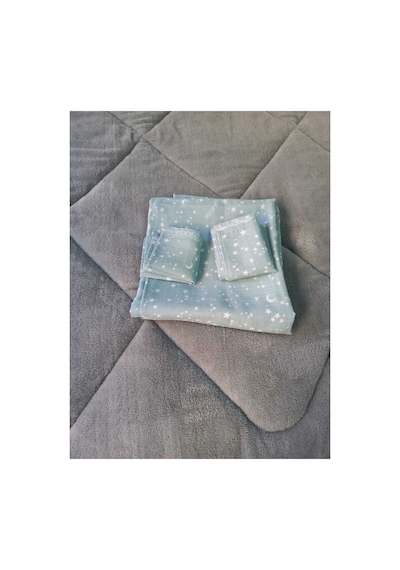 Truy Towel Baby Müslin Bek Örtüsü Gökyüzü Desen - Yeşil 120x120 Cm 2 Adet Ağız Mendili Yeşil