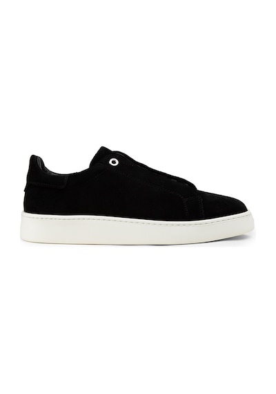 Deery Erkek Hakiki Süet Siyah Gizli Bağcıklı Sneaker Ayakkabı - 04444msyhe01