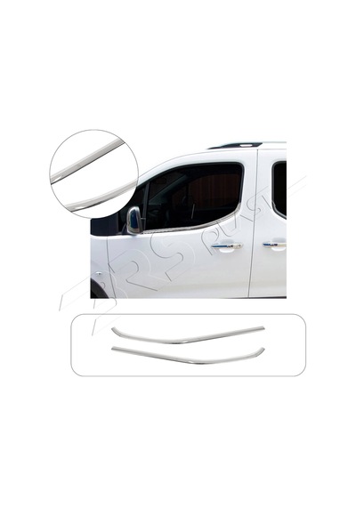 Citroen Berlingo Uyumlu 2019 Ve Üzeri Krom Cam Çıtası 2 Parça Paslanmaz Çelik
