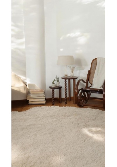 Ahşap 2 Li Set Mantar Yan Sehpa Fiskos / Çiçeklik Modern Tarz