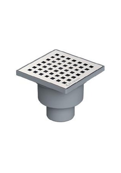 Ec Drain 10X10 Cm Altan 50 Mm Çıkışlı Yer Süzgeci