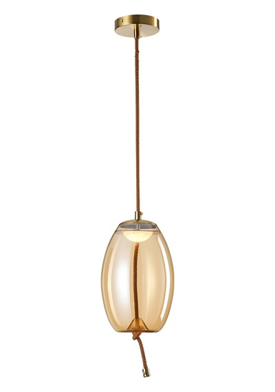 Stone Tekli 5 Watt 3000k Eskitme Bal Camlı Led Sarkıt Avize Bal