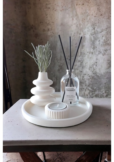 Dekoratif Minyatür Makaron Vazo 100 Ml Fresh Oda Kokusu Set Tealight Mum Dahil Değildir