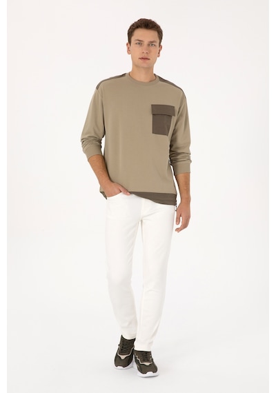 U.s. Polo Assn. Erkek Açık Haki Sweatshirt 50316401-vr183 Acık Hakı