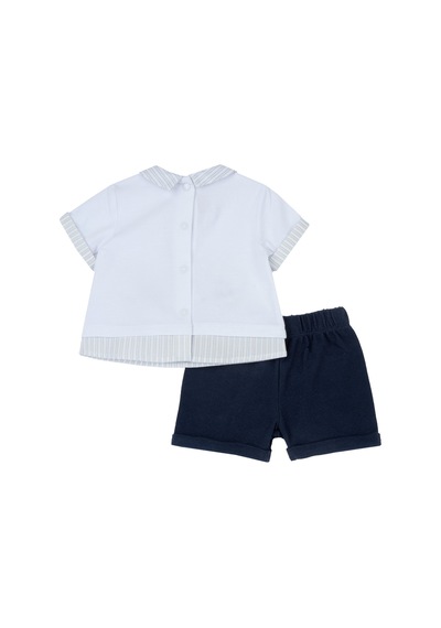 Chicco Takım / /t-shirt+pantalon 09073831000000 000038 Whıte & Blue Beyaz - Mavi