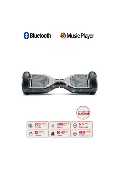 Citymate Elektrikli Kaykay Hoverboard Akıllı Denge 6.5 Inch + Hoverkart + Çanta Extrem Paket D18