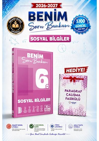 Benim Hocam 6. Sınıf Sosyal Bilgiler Soru Bankası Maarif Model