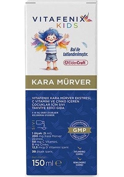 Vitafenix Kids Kara Mürver C Ve Çinko Sıvı 150ml