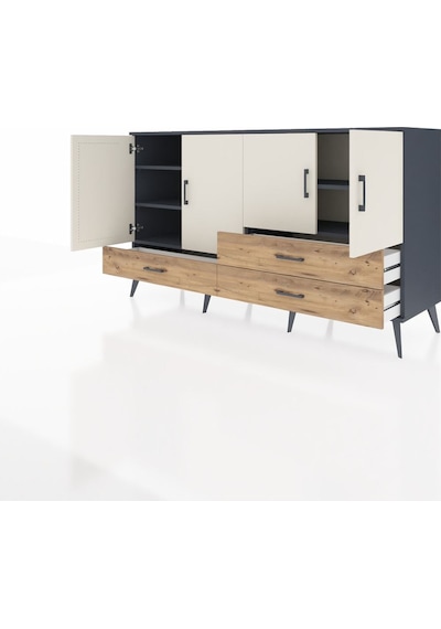 Hyperion Konsol 5 Raflı 3 Çekmeceli 4 Kapaklı 176x44x99 Antrasit- Antrasit-aytaşı/çam Hyperion Konsol 5 Raflı 3 Çekmeceli 4 Kapaklı 176x44x99 Antrasit- Antrasit-aytaşı/çam