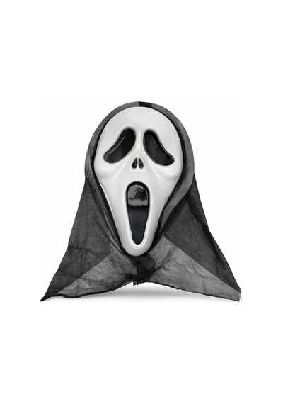 Kapşonlu Çığlık Maskesi Scream Maskesi - Hayalet Maskesi 33x21 Cm 10 ve üzeri