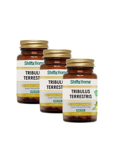 Aksu Vital Shiffa Home Tribulus Terrestris Çoban Çökerten Takviye Edici Gıda 60 Kapsül 3 Adet