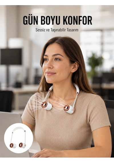 Katlanabilir Asılabilir Fan Usb Şarjlı, 3 Vitesli Sessiz Mini Fan Yeni Nesil