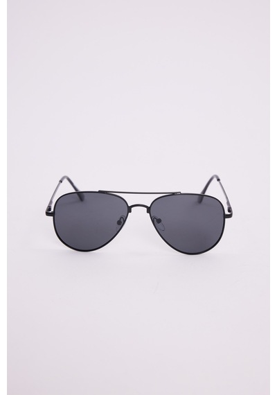 Unisex Oval Damla Model Siyah Çerçeveli Uv 400 Korumalı Güneş Gözlüğü-51230 Çok Renkli