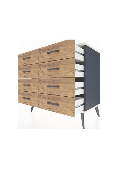 Hyperion Şifonyer 8 Çekmeceli 88x44x80 Antrasit-aytaşı/çam Aytaşı/çam Hyperion Şifonyer 8 Çekmeceli 88x44x80 Antrasit-aytaşı/çam Aytaşı/çam