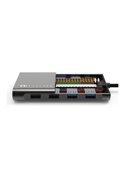 Usb C Hub 11 İn 1 Çoklayıcı Çift Hdmı 4k Vga Ethernet 100w Pd Şarj Sd Tf Kart Okuyucu