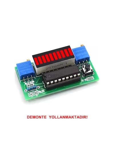 Demonte Lm3914 10 Led 3.7v Lityum 12v Pil Kapasite Gösterge Modül Dıy Led Elektronik Lehimleme Eğiti