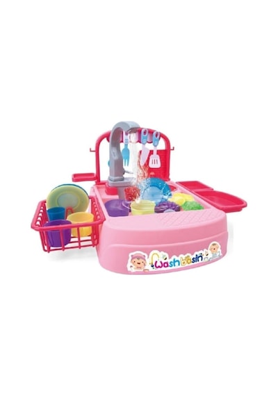 Oyuncak Bulaşık Yıkama Seti-İç Sepetli Modern Çeşmeli Lavabo