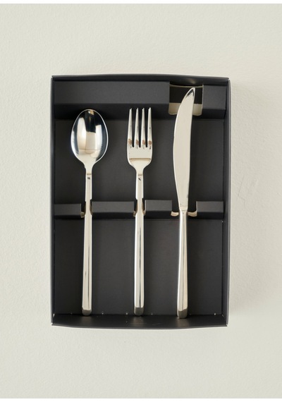 Bella Maison Milano 18 Parça Tatlı Çatal Kaşık Bıçak Seti Silver Silver