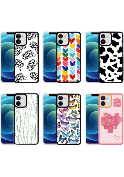 Butam Bilişim Apple Uyumlu iPhone 12 M fit Desenli Kılıf love Story No2 Love