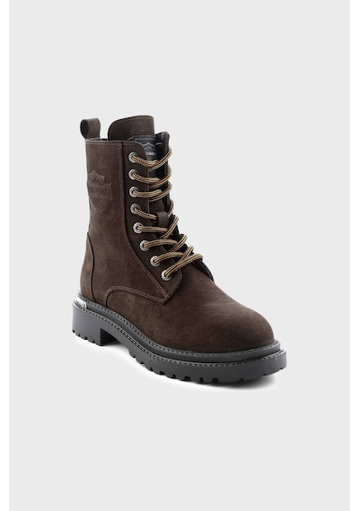 Harley Davidson Rebel Logolu Hakiki Deri Bot Kadın Bot 026z100023 Ctn Dark Brown Kahverengi