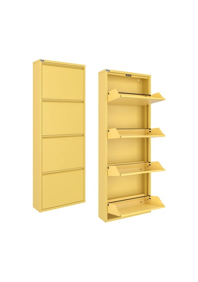 Ceha 4'lü Metal Ayakkabılık - Açık Sarı/butter K.AYK-4/M1812 Pembe Ceha 4'lü Metal Ayakkabılık - Açık Sarı/butter K.AYK-4/M1812 Pembe