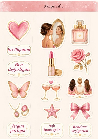 6 Sayfa Manifest Günlüğü Sticker Set 777 Manifest Panosu Ajanda Scrapbook Journal 0