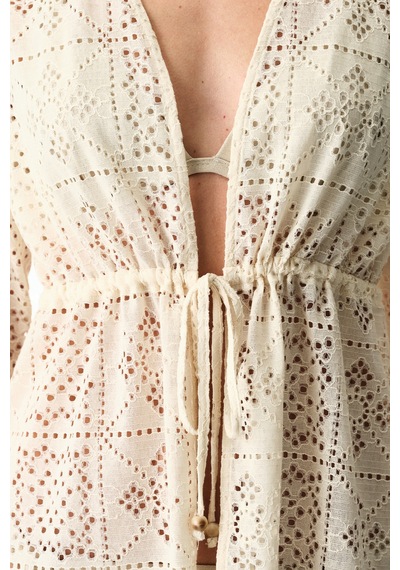 Penti Ekru Jasmine Kimono