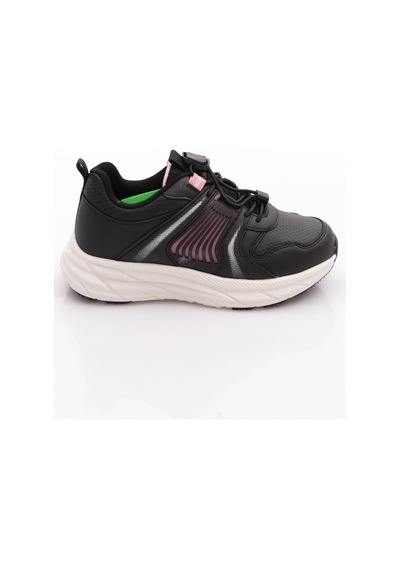Pepino 2081 Çocuk Filet Spor Ayakkabı Beyaz Siyah Pembe