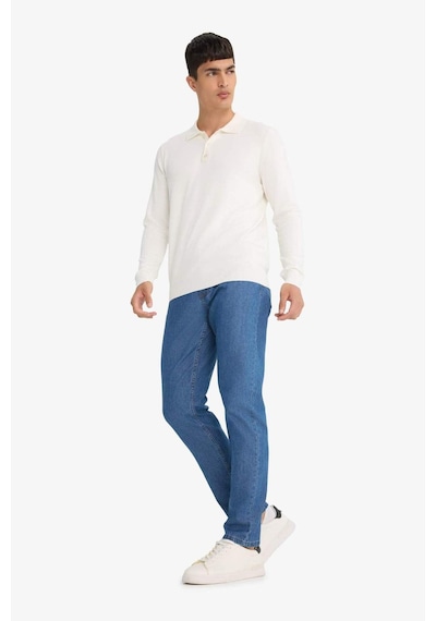 Defacto %100 Pamuk Tapered Fit Geniş Paça Jean Pantolon F8016ax25aunm34 Mavi