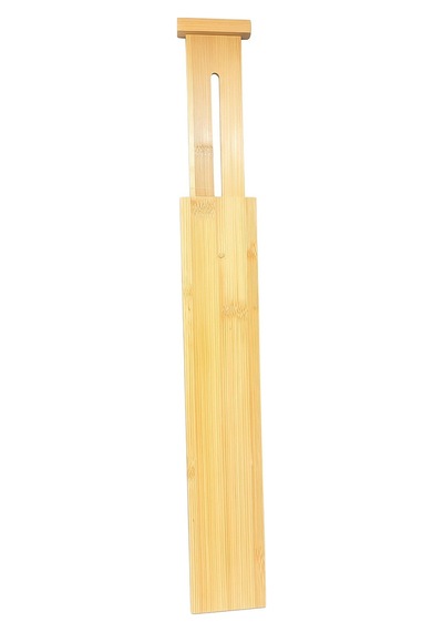 Doğal Bambu Ayarlanabilir Yaylı Çekmece Ayracı Çok Amaçlı Dolap Ve Organizer Bölücü Br-6712 Ahşap