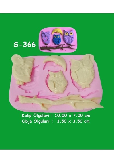 Baykuş Ailesi Üçlü Silikon Kalıp
