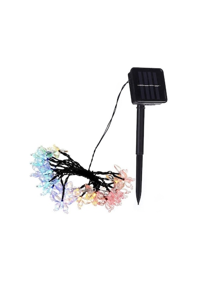 30 Led 4 Metre Güneş Enerjili Kelebek Renkli 8 Mod Led Bahçe Tera
