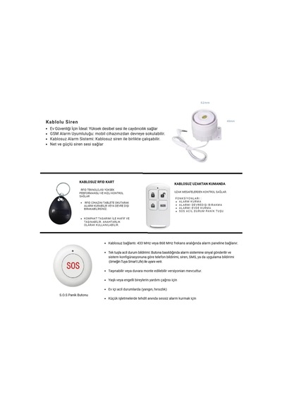 Akıllı Güvenlik Obiem Alarm Sistemleri Ev Ve İş Yeri İçin Ekstra Set