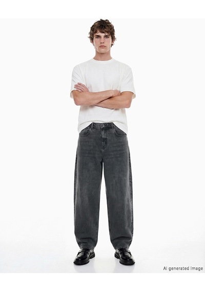 Lcw Jeans Antrasit Süper Baggy Fit Erkek Jean Pantolon